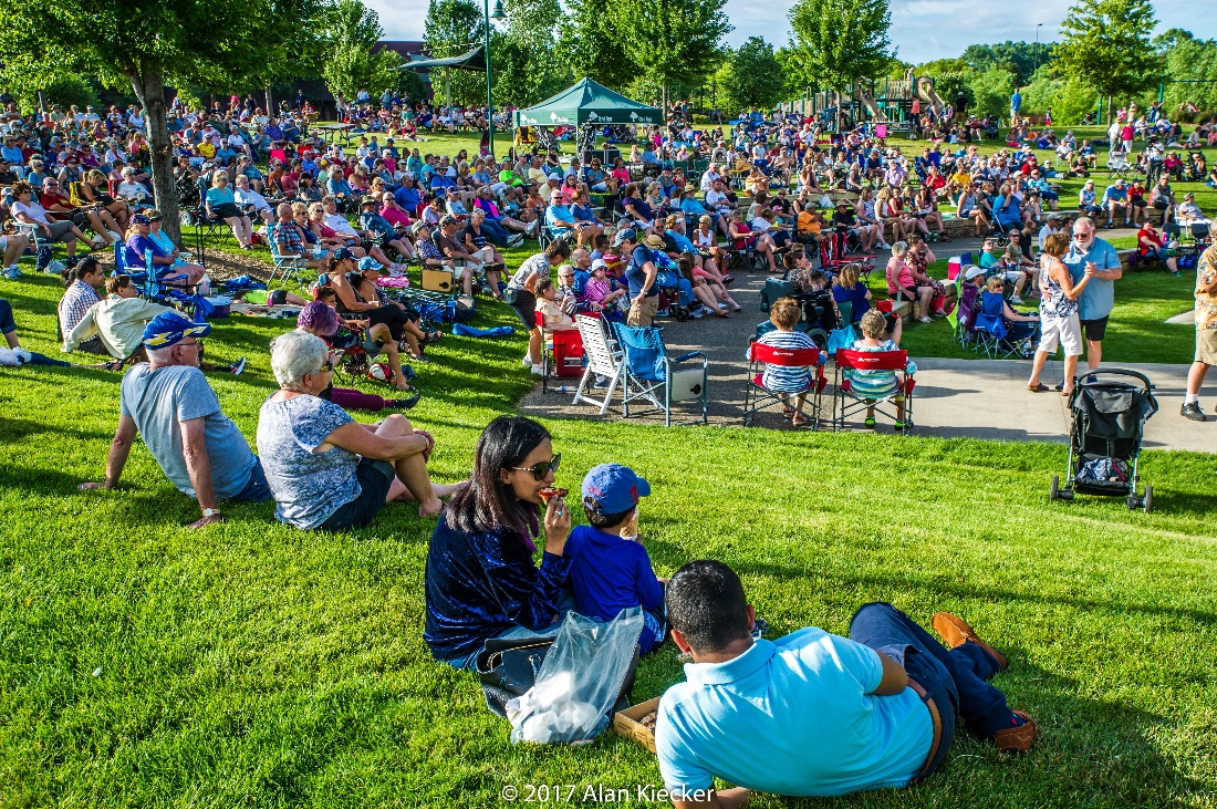 People enjoying one of Eagan's many parks.