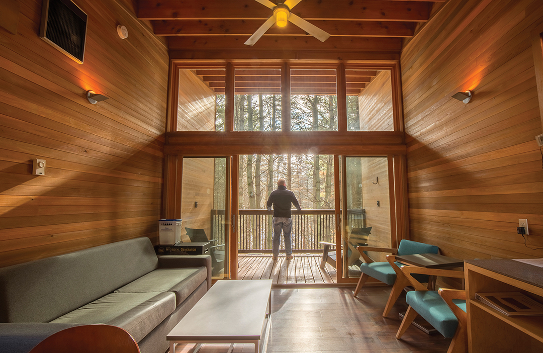 Cabin at Whitetail Woods Regional Park in Farmington.